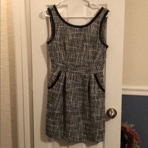 Black and white tweed dress